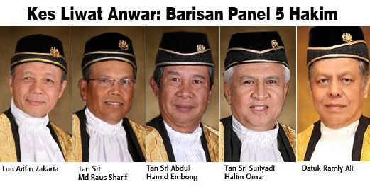 Tun Arifin Ketuai Panel 5 Hakim Mahkamah Persekutuan ...