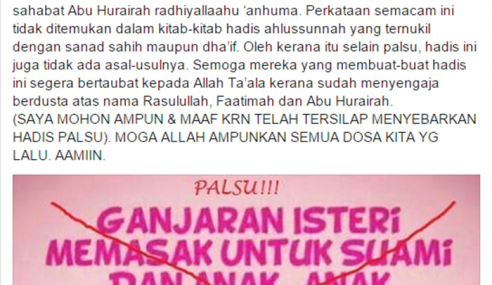 Kongsi Hadis Palsu Dr Fadzilah Kamsah Mohon Maaf Mynewshub