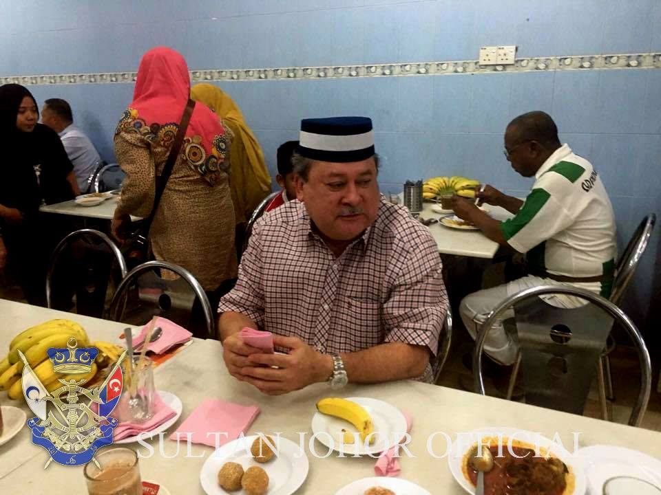 Gambar Sultan Johor  Makan Kedai  Biasa Siap Belanja 