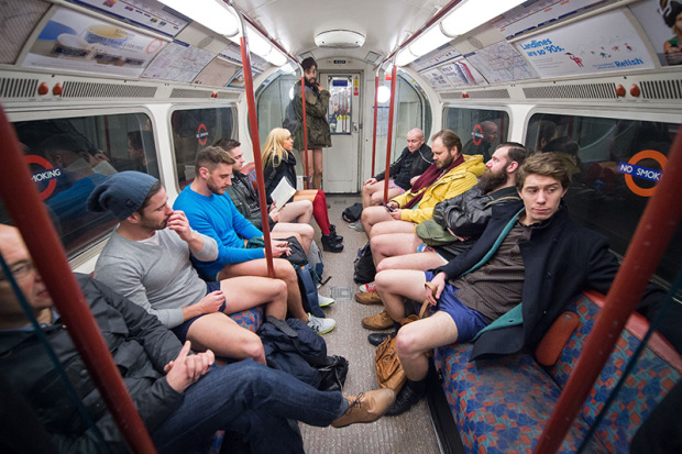 BRITAIN-PEOPLE-NO PANTS SUBWAY RIDE