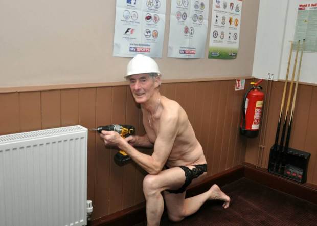 August. GV of the Magnet Tavern pub in Boston, Lincs. Britain's most cringeworthy naked calendar featuring wrinkly pub regulars in awkward saucy poses has been released ready for 2016. See NTI story NTINAKED. Staff and customers aged between 23 and 67 stripped off for the camera at the Magnet Tavern boozer in Boston, Lincs. In one of the shots, a pub regular poses naked on his mobility scooter while in another a busty barmaid is snapped pulling a pint for a woman wearing just a corset. The calendar also features a man wearing nothing but a hard hat and black suspenders holding a power tool next to a radiator. Another male customer was persuaded to pose wearing just a leather jacket, gloves and cap leaning against a seating area in a bizarre pose. Female workers and pub-goers are also seen in a variety of fancy dress outfits including a cowgirl, sailor and schoolgirl. Buyers brave enough to purchase the charity efforts will have a choice between a men's and a women's calendar.