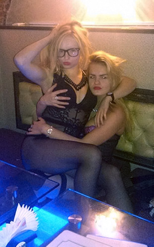 Enterprise News and Pictures 1/3/16 Pic shows: Model Stefania Dubrovina, 17, (right) who has had her ears cut off and eyes gouged out and then been hacked to death by her sister Elizaveta (left) in an alleged attack fuelled by jealousy and drugs. She was killed in the flat of an unamed 42-year-old man in St Petersburg on February 24 and her sister Elizaveta, 19, (pictured left) has been arrested on suspicion of murdering her and mutilating her body. Stefania, who was a naked model but did not work as an escort or in porn movies according to reports, was stabbed 140 times. Stefania is reported to have met a man on the night she died and was joined by her sister Elizaveta. They are alleged to have partied together and the man left the sisters alone together to go and get some more alcohol. It is alleged Elizaveta attacked her sister with a knife shorty after he left. Stefania is pictured here with her sister in a photo posted she on her internet profile page on vk.com. See story...