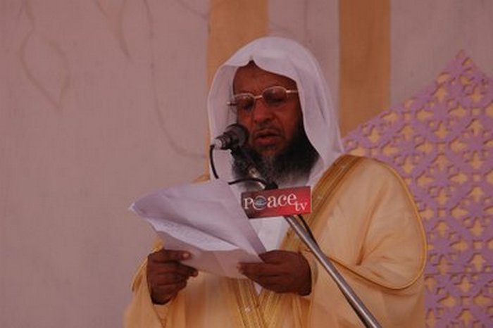 Imam Masjid Nabawi, Syeikh Dr. Muhammad Ayyub sewaktu memberi ucapan di saluran Peace TV.