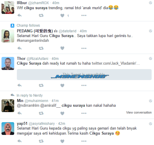 Watak 'Cikgu Suraya' Trending Di Twitter - MYNEWSHUB