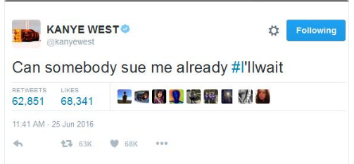 Kanye West Cabar Selebriti 'Famous' Fail Saman