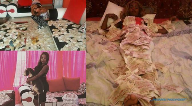 Tunjuk Kaya Raya, Gadis Kenya Berlagak Mandi Wang Di Tab