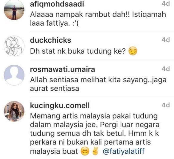 Fathia Latiff Dikritik Nampak Rambut Di luar Negara
