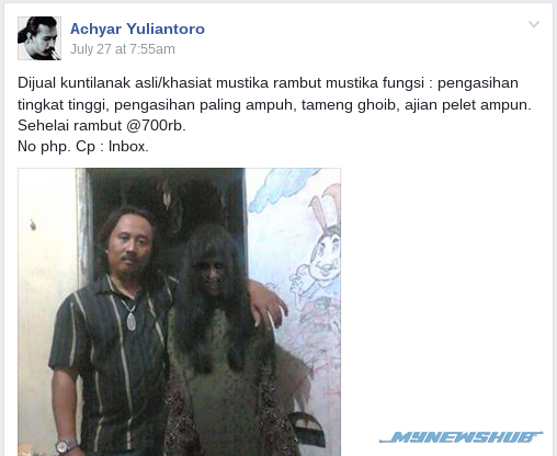 Lelaki Jual Kuntilanak Secara Online, Gegarkan Netizen