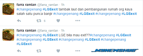 Banjir Pulau Pinang: LGE Dikutuk Bertalu-Talu Di Twitter