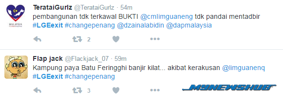 Banjir Pulau Pinang: LGE Dikutuk Bertalu-Talu Di Twitter