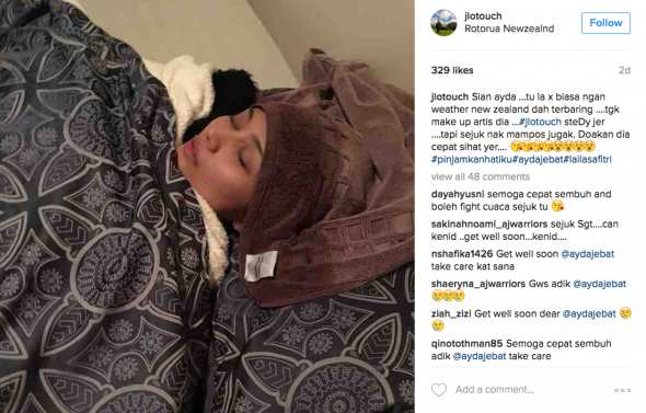 Ayda Jebat Jatuh Sakit Ketika Penggambaran Di Luar Negara