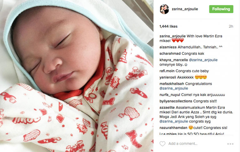 Zarina Anjoulie Timang Anak Lelaki Sulung