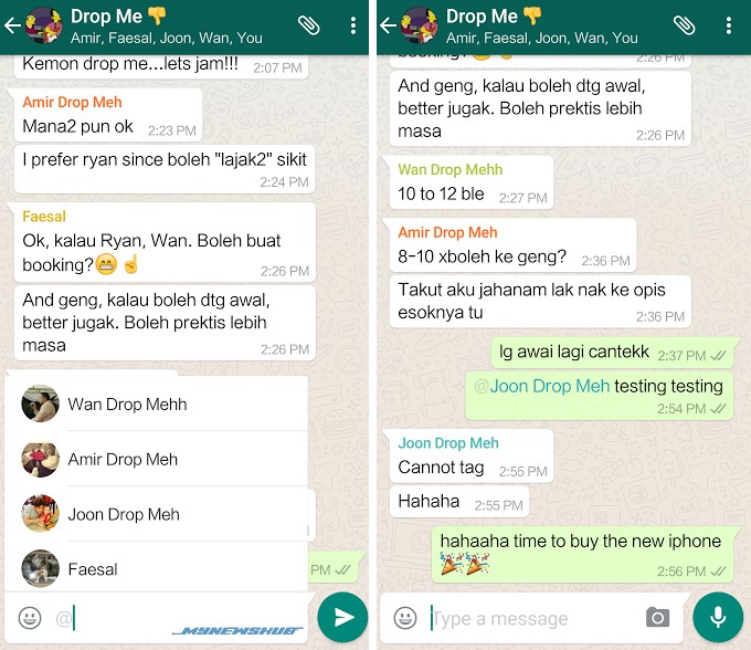 Whatsapp Kini Boleh Tag Nama Rakan Group Anda Mynewshub