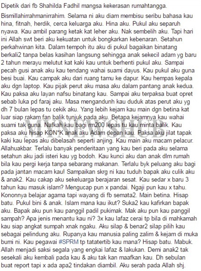 'Ko Paksa Aku Hisap KON*K Anak' - Wanita Dakwa Dibelasah Suami