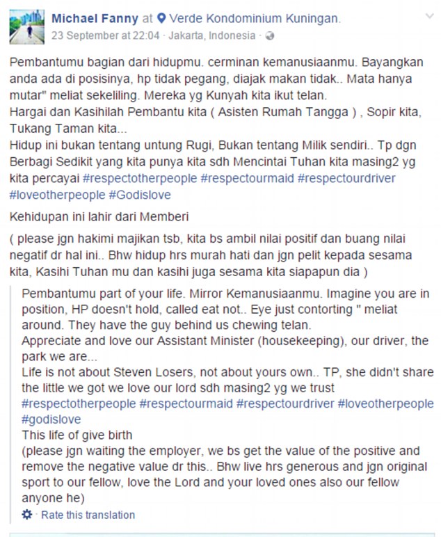 Majikan Makan Besar, Amah Berputih Mata