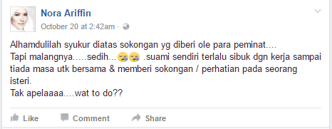 Nora Sedih Suami Tak Beri Sokongan Sertai GV3