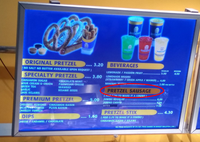 Auntie Anne's Dah Tukar Nama 'Pretzel Dog' Ke 'Pretzel Sausage'
