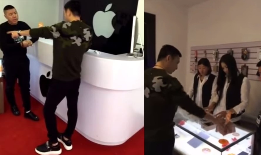 Lelaki Musnahkan iPhone 7 Guna Tukul