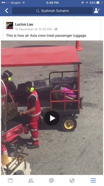 Netizen 'Sekolahkan' Pengadu Beg Dicampak Pekerja