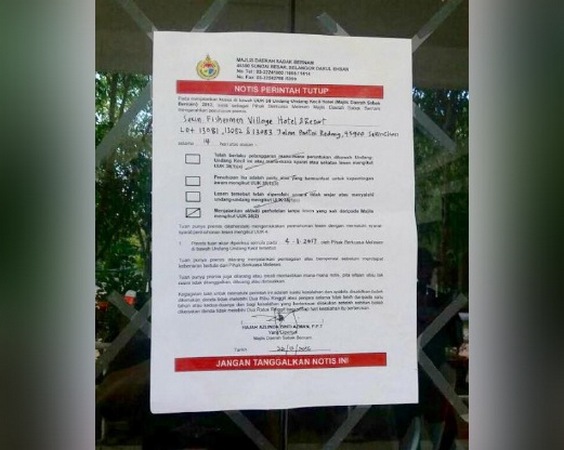 Sekin Hotel & Resort Jamal Di Sekinchan Disita MDSB