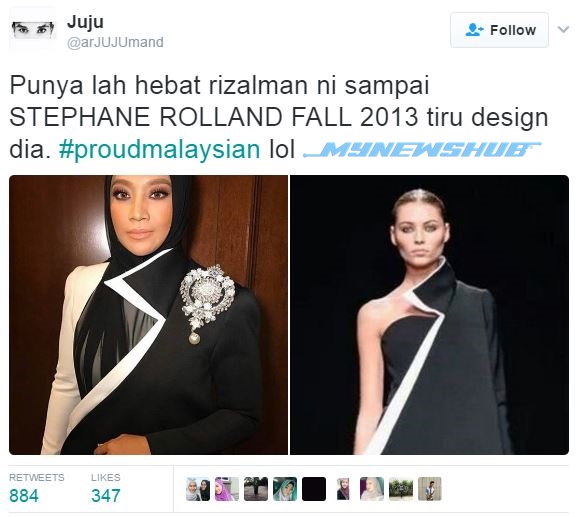 Twit Cetus Tanda Tanya 'Originality' Rekaan Baju Fafau