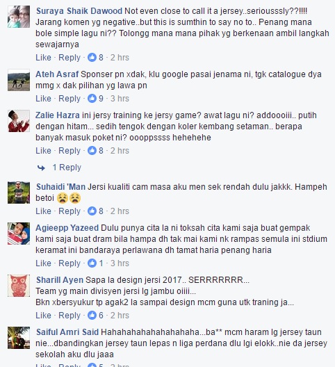 Jersi P.Pinang Dikutuk Macam Baju Pendidikan Jasmani