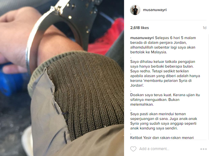 Bantu Pelarian Syria, Penuntut Malaysia Ditahan Di Jordan