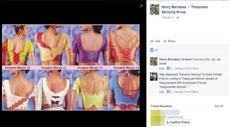 Sembur Cat Jika Pakai Sari Seksi Waktu Thaipusam