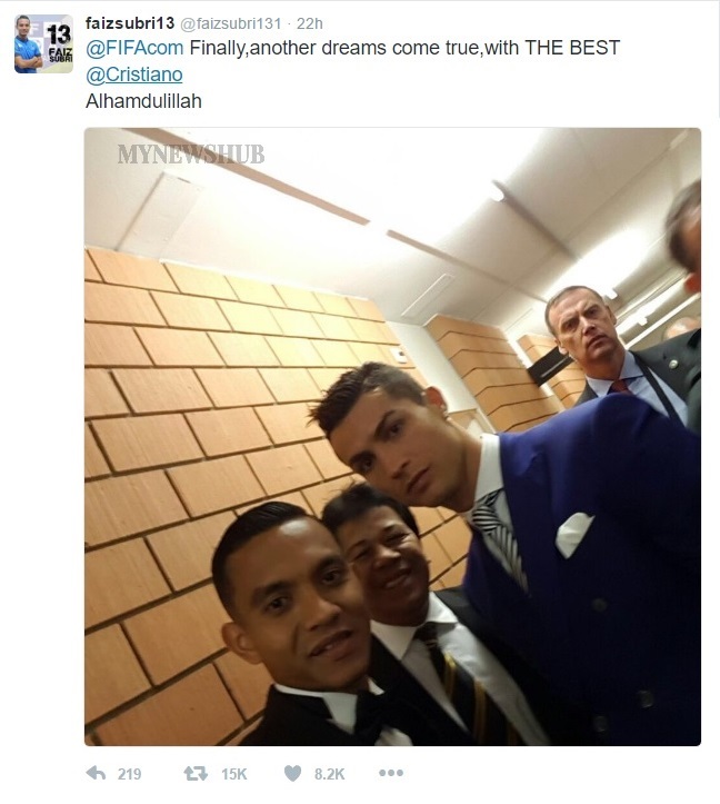 Hasrat Faiz Swafoto Bersama Ronaldo Tercapai