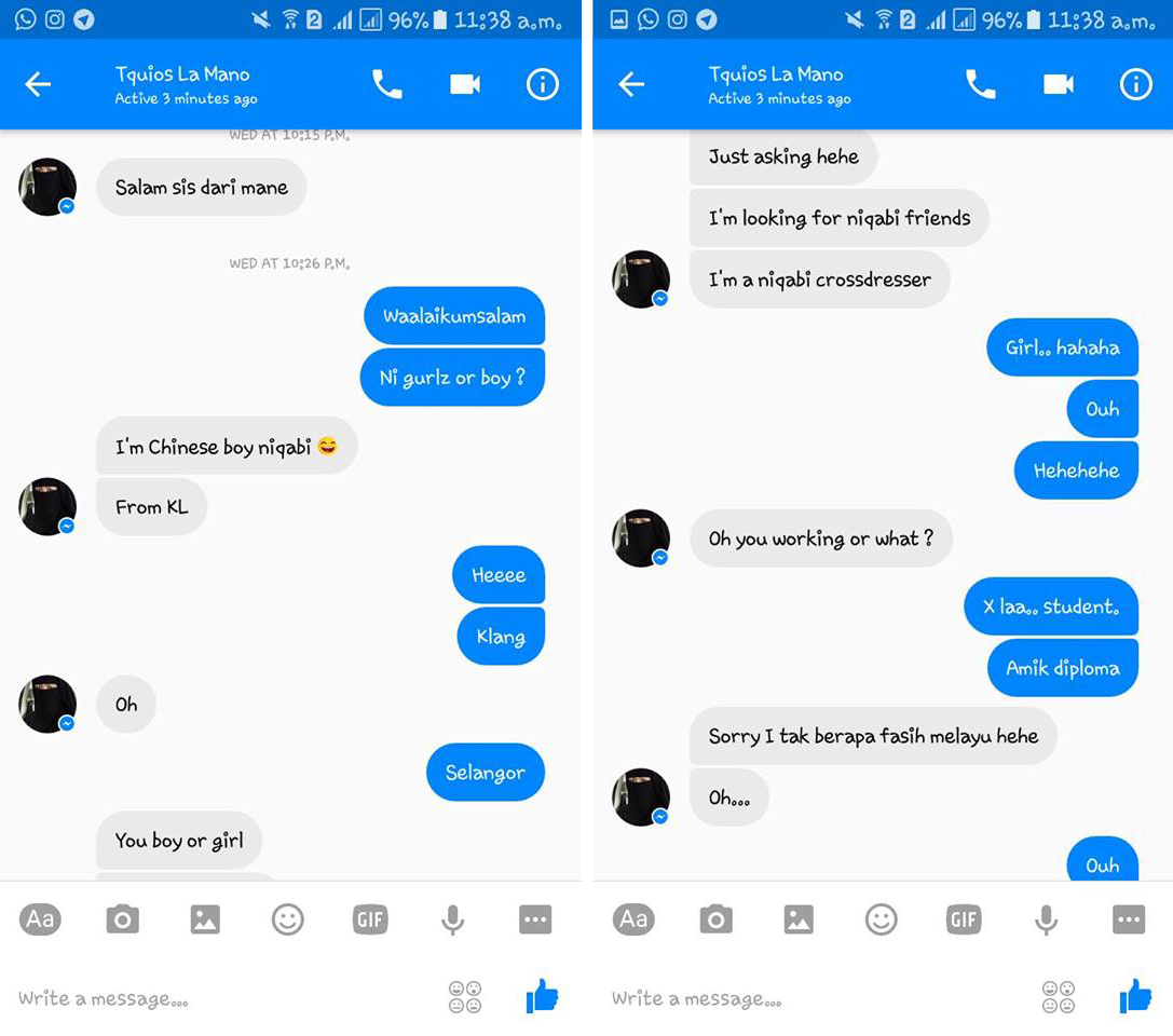 Hati-Hati, Lelaki Cina Akui Dua Tahun Berniqab