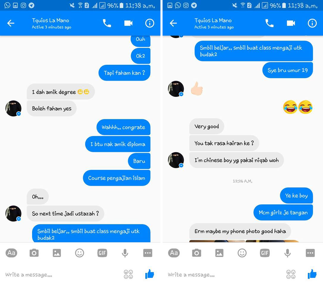 Hati-Hati, Lelaki Cina Akui Dua Tahun Berniqab