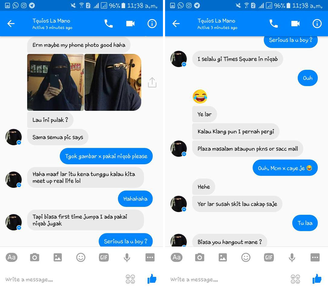 Hati-Hati, Lelaki Cina Akui Dua Tahun Berniqab