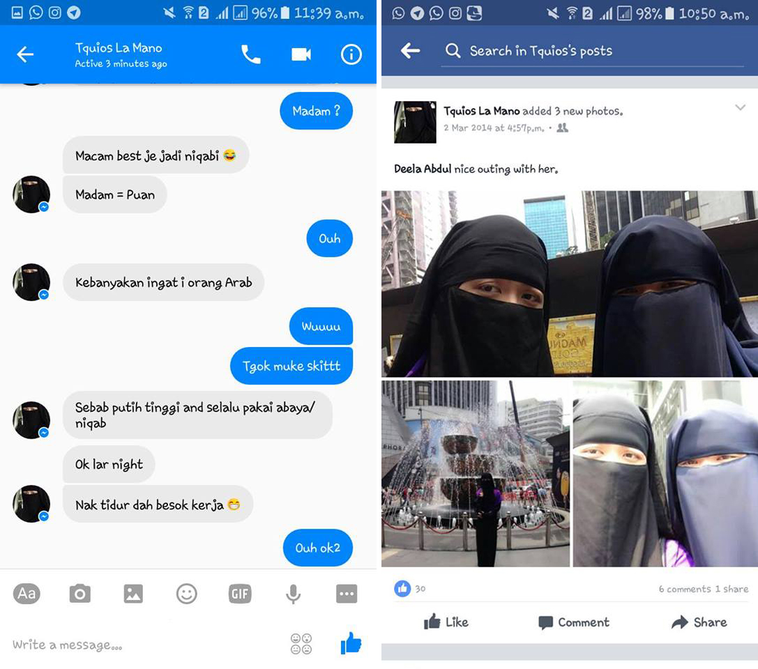 Hati-Hati, Lelaki Cina Akui Dua Tahun Berniqab