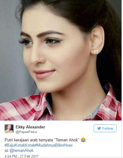 Model India Disangka Anak Perempuan Raja Salman