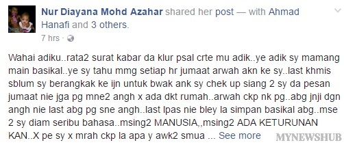 "Abang Janji Dengan Angah Ni Last Abang Pergi Sana"