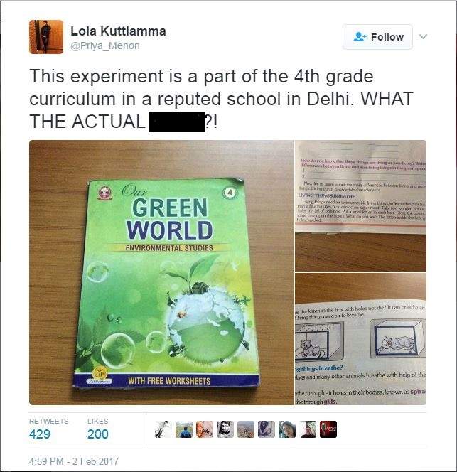 Buku Teks Sekolah India Galak Murid Bunuh Kucing?