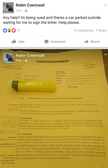 Dakwa Difitnah, Tunang Hans Isaac Saman Bekas BF