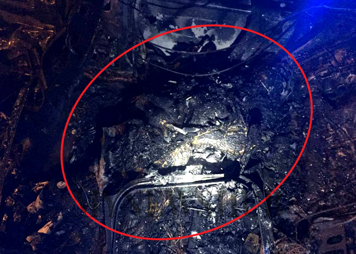 Mayat Tanpa Identiti Rentung Di Tempat Duduk Belakang Kereta Terbakar