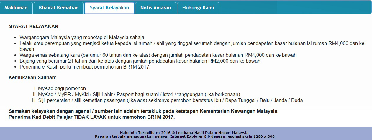 BR1M 2017 Anda Ditolak? Ketahui Puncanya