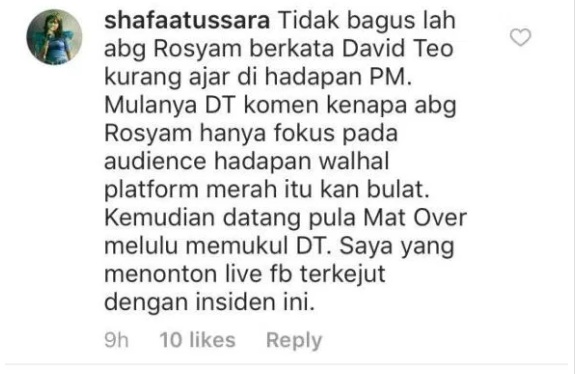 Netizen Kritik Rosyam Nor Kurang Sesuai Jadi Moderator