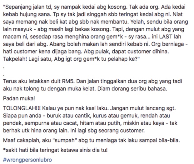 Niat Nak Tolong, Tapi Wanita Ini Dicerca Gemuk & Pelahap