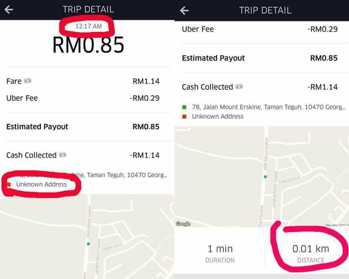 Kisah Hantu Naik Uber Kena Caj 85 Sen Di P.Pinang
