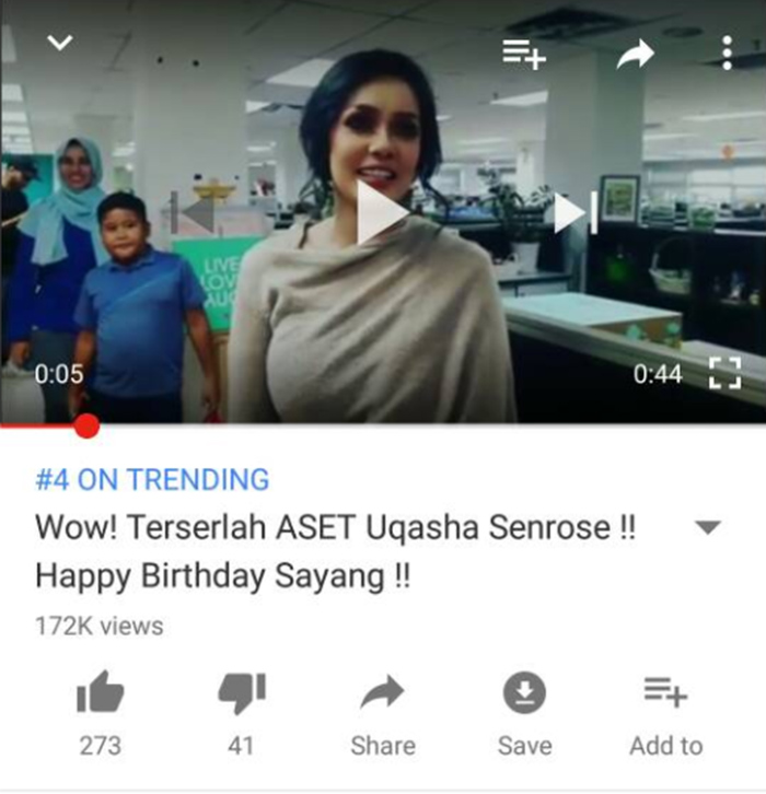 Mak Aih, Terserlah 'Aset' Uqasha! Selamat Hari Lahir