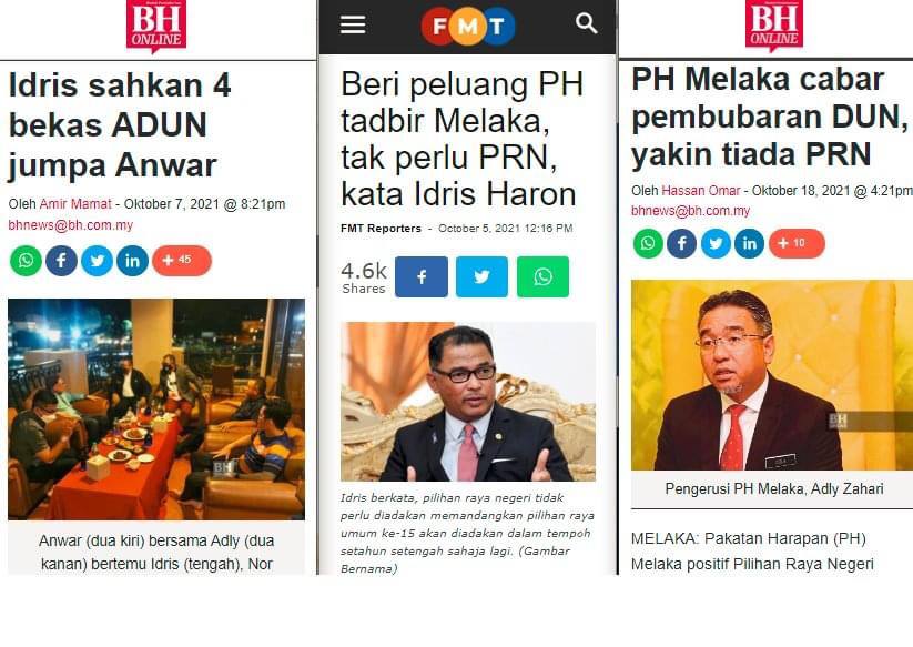 Tumbang kerajaan melaka Kerajaan UMNO