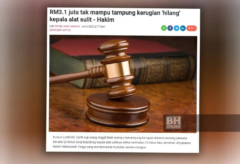 Kerajaan Rayu Ganti Rugi RM3.1 Juta Kes ‘Hilang’ Kepala Alat Sulit