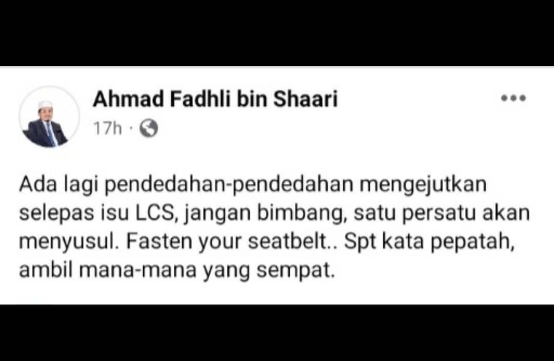 Kenyataan Fasten Your Seatbelt Jejaskan Kredibiliti PAC?