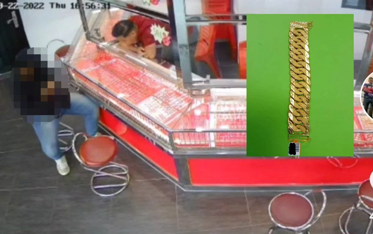 Orang Awam Cekup Lelaki Larikan Barang Kemas RM30,000