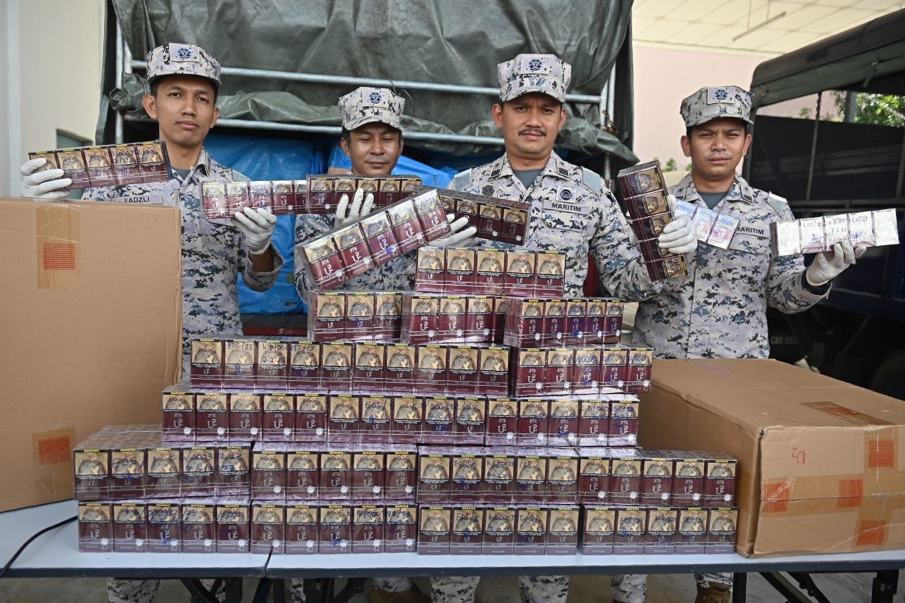 Maritim Malaysia Rampas 410,000 Batang Rokok Seludup