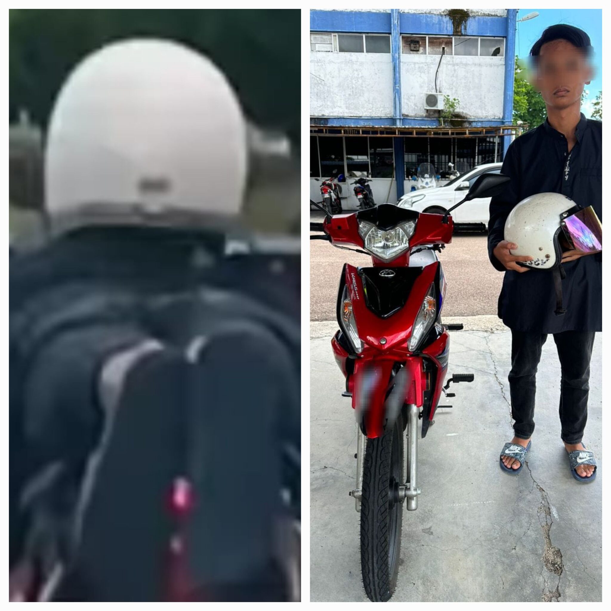 Remaja Tunggang Motosikal Ala ‘Superman’ Ditahan