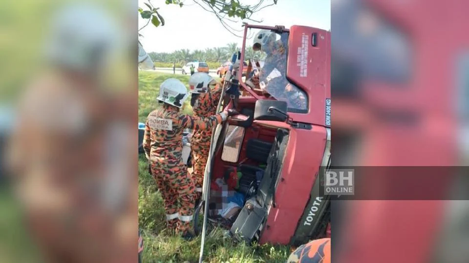 Pemandu Lori Maut, Isteri Cedera Dalam Kemalangan
